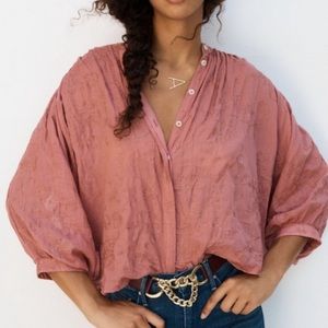 Anthropologie Tavi Embroidered Top, 1X